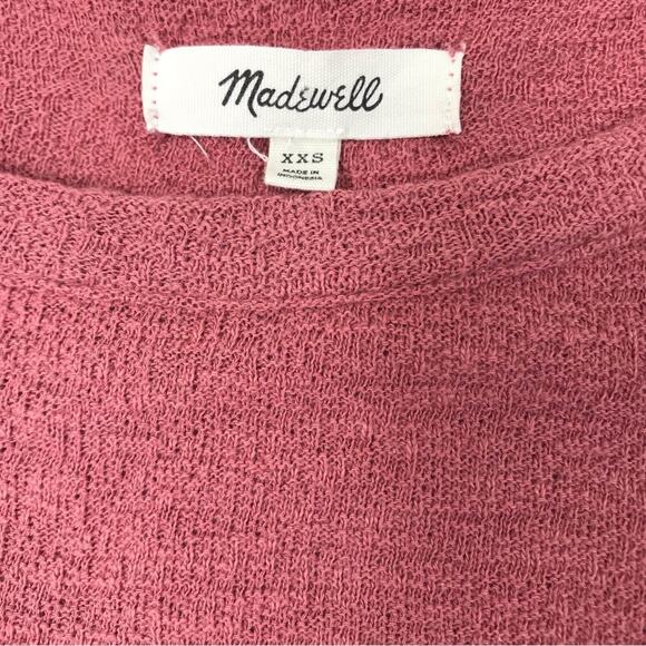 MADEWELL Knit Top Women XXS Smocked Oversize Coquette Boho Romantic Acubi Y2K - Picture 10 of 13